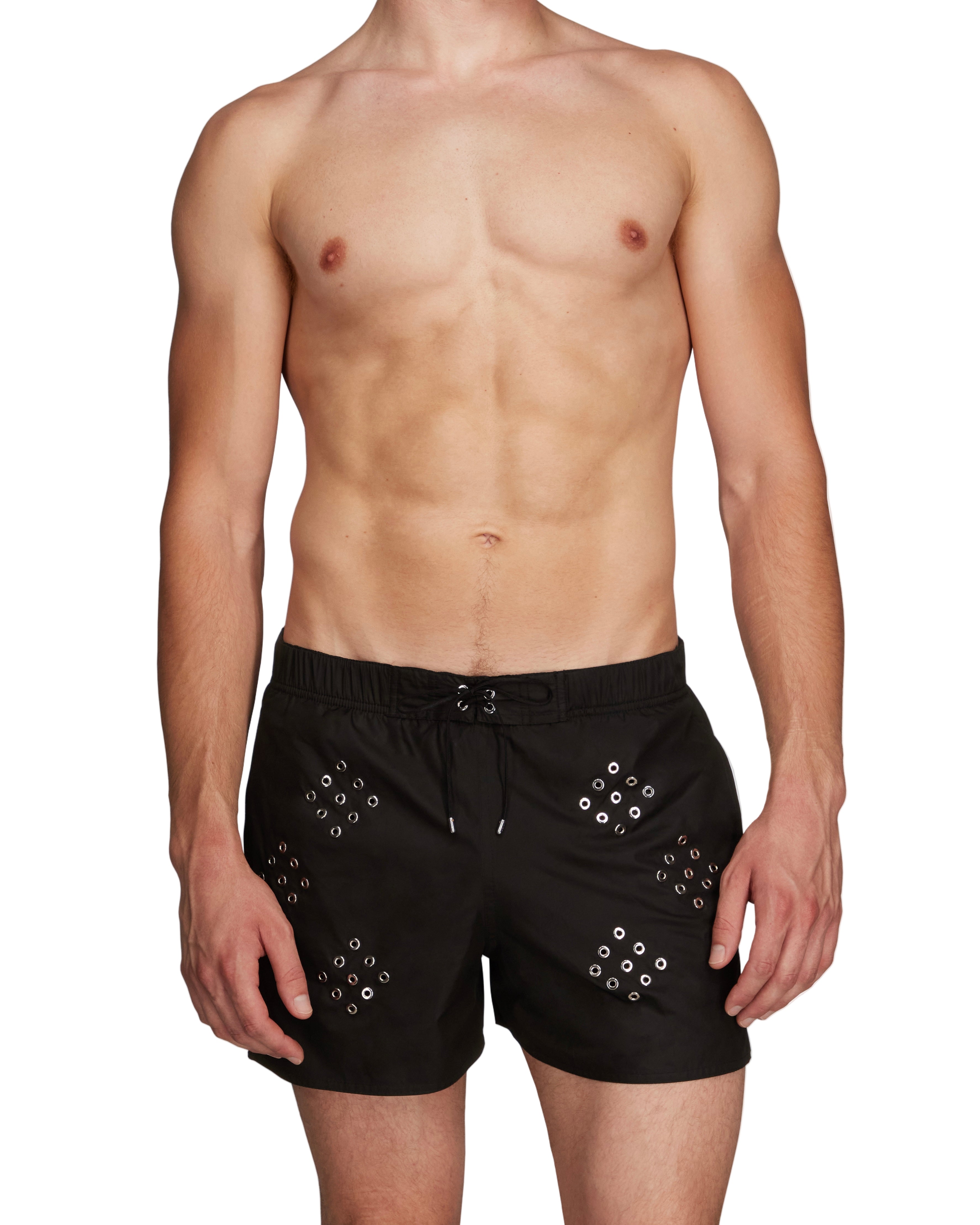 Diamond Eyelet Swim Shorts