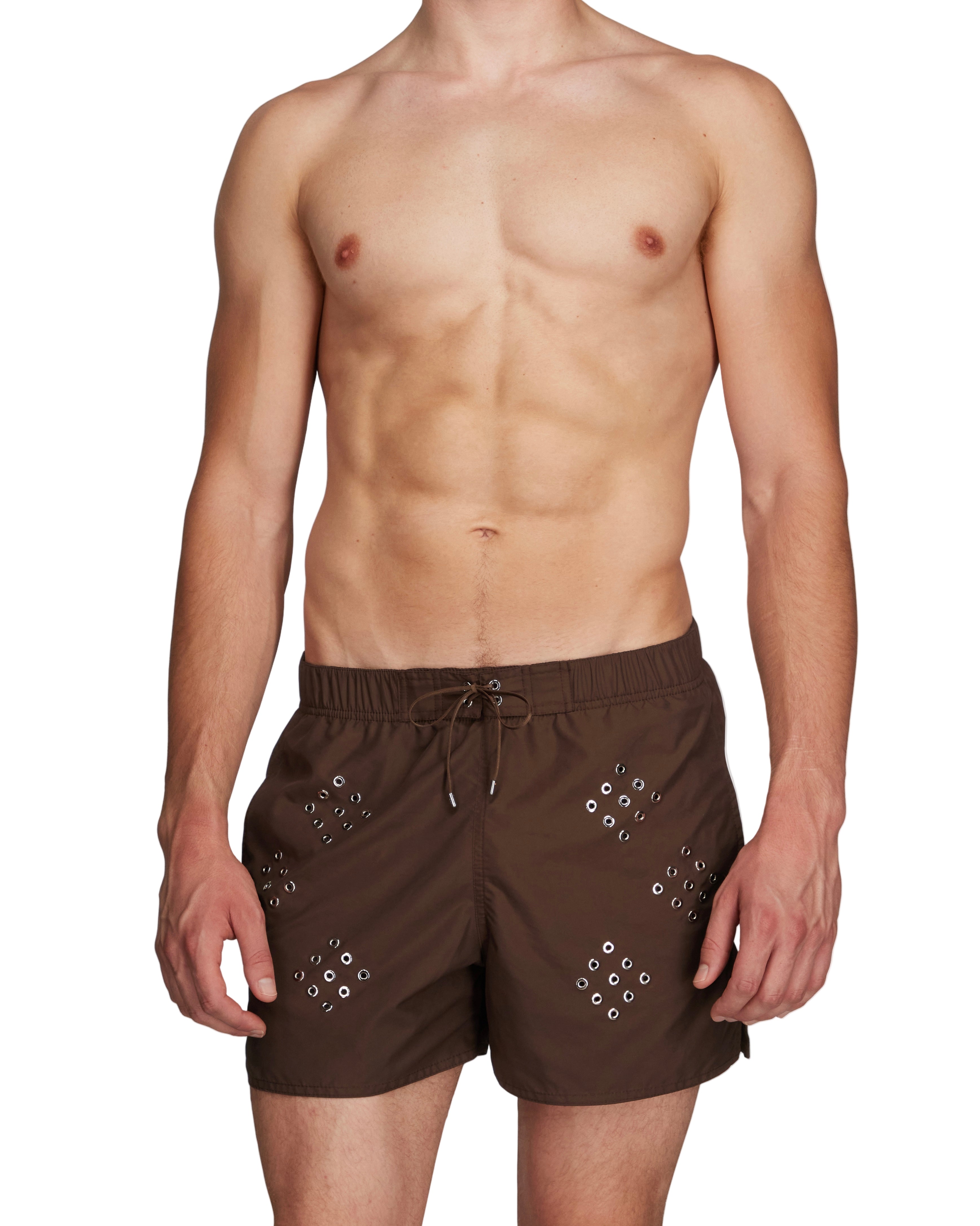 Diamond Eyelet Swim Shorts