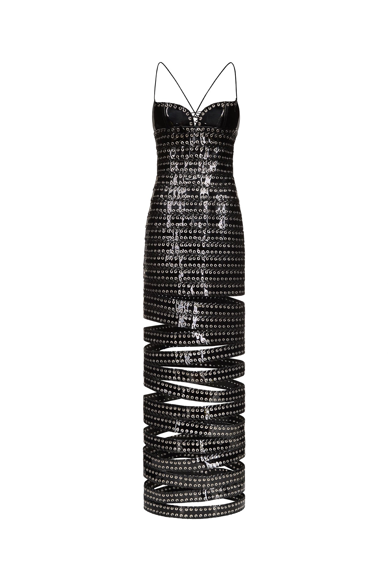 Lee Long Dress in Patent Leather