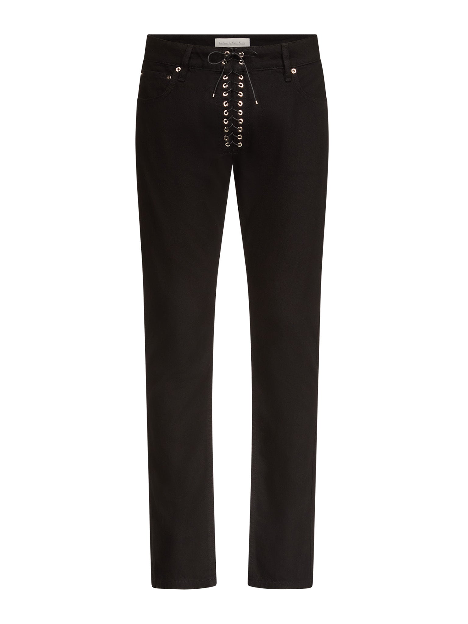 Lace-Up Jeans in Denim