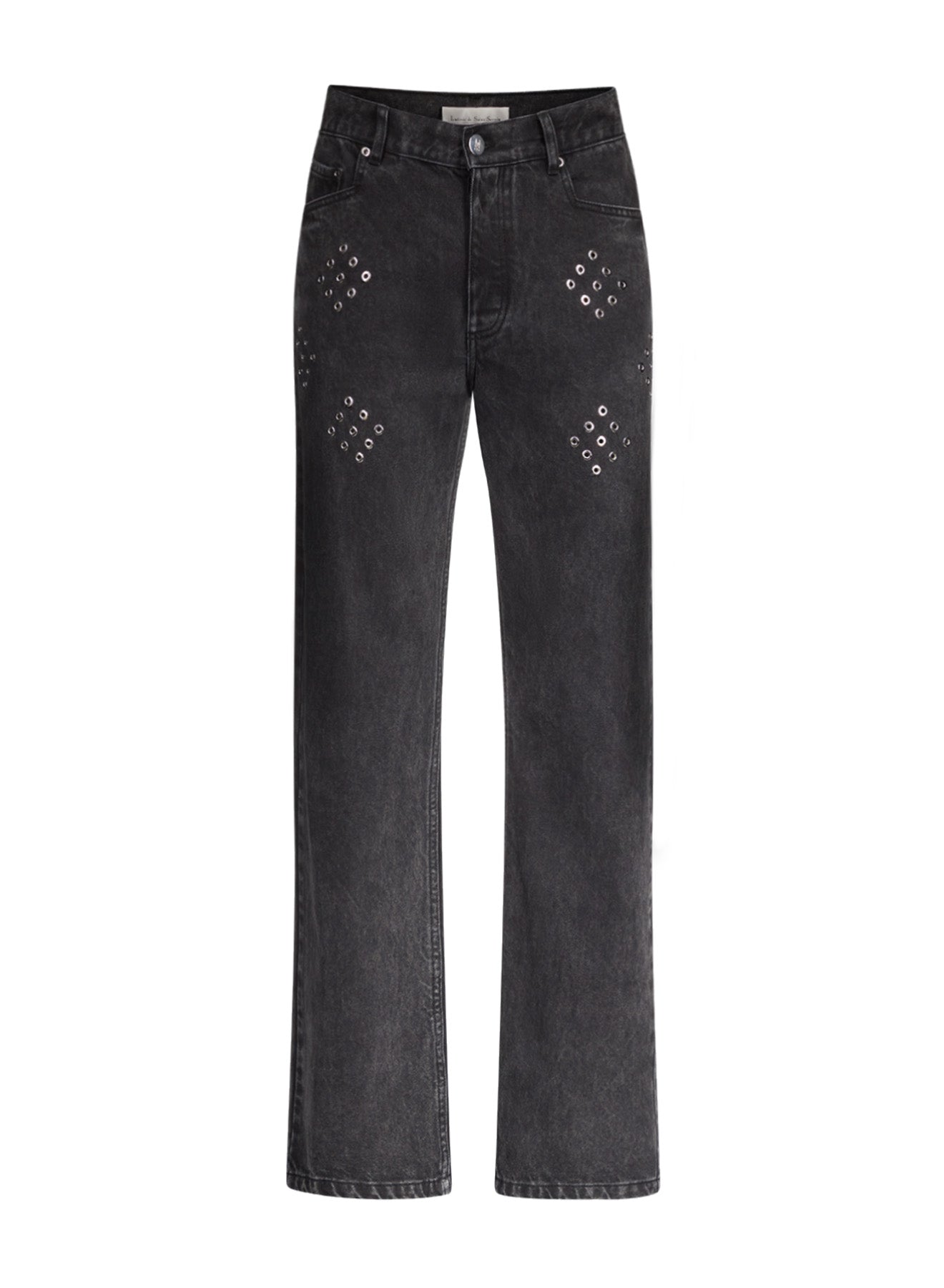 Diamond Eyelet Jeans in Denim