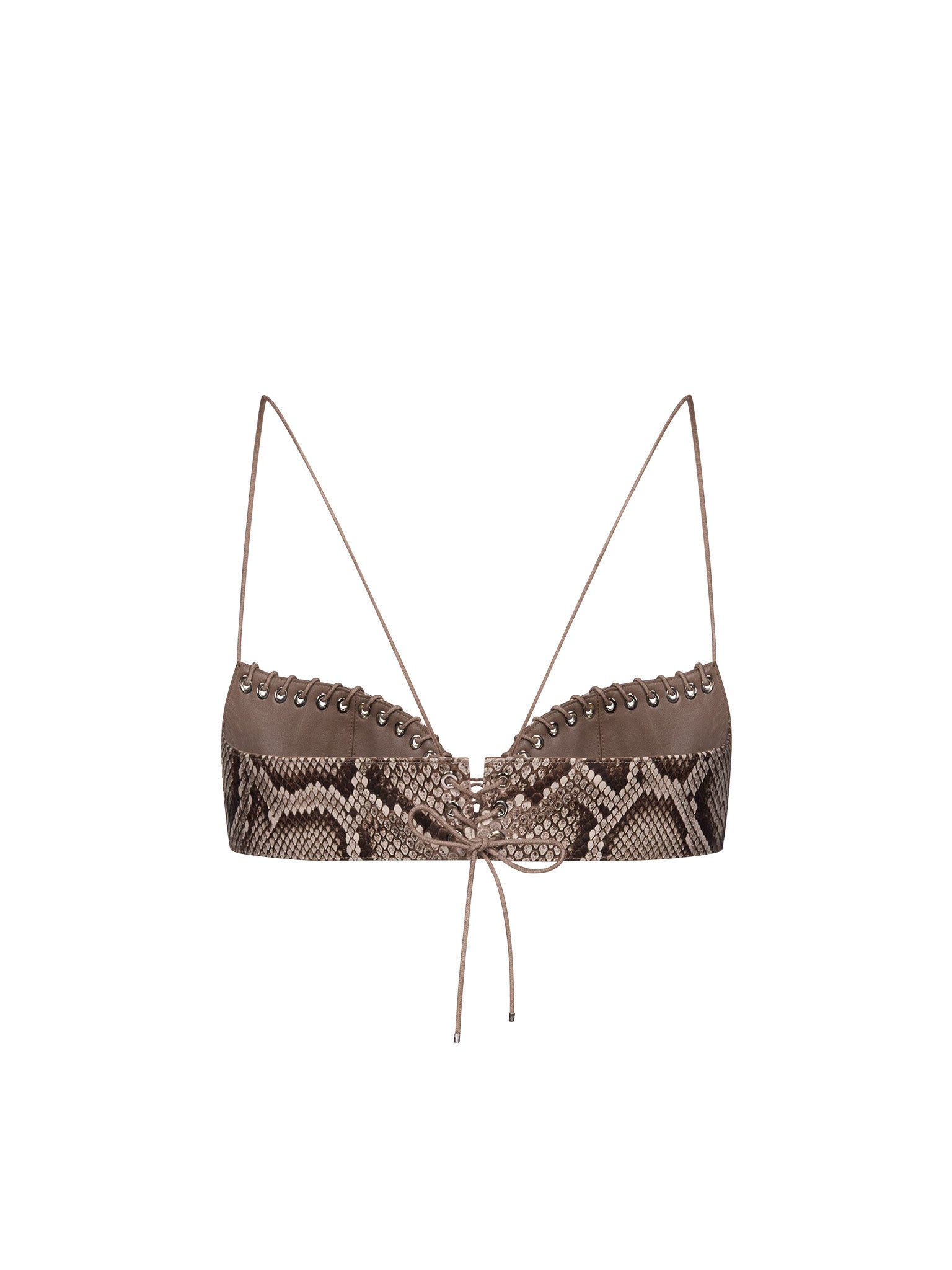 Simple Bra in Python Leather