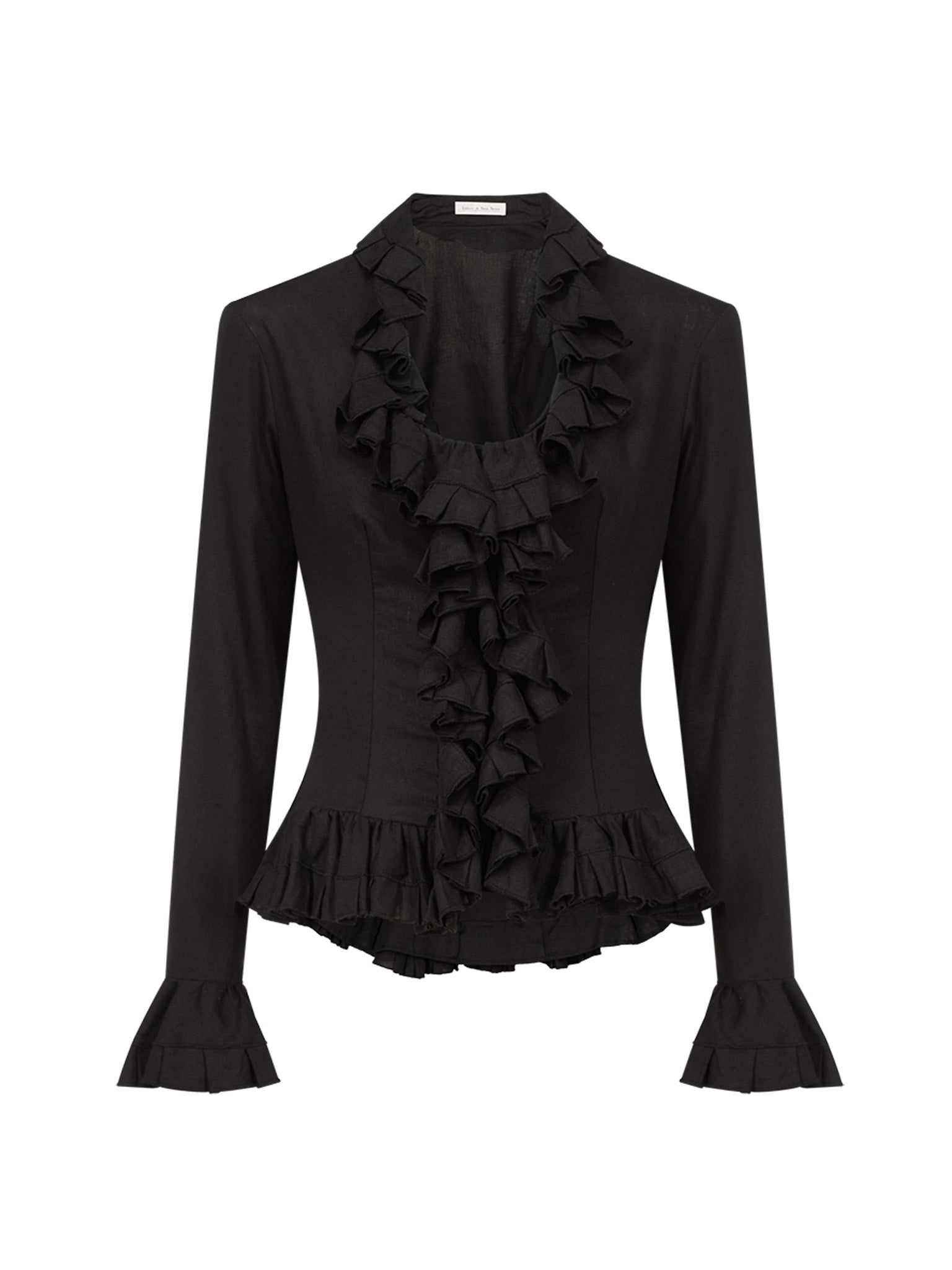 Ruffle Blouse in Linen