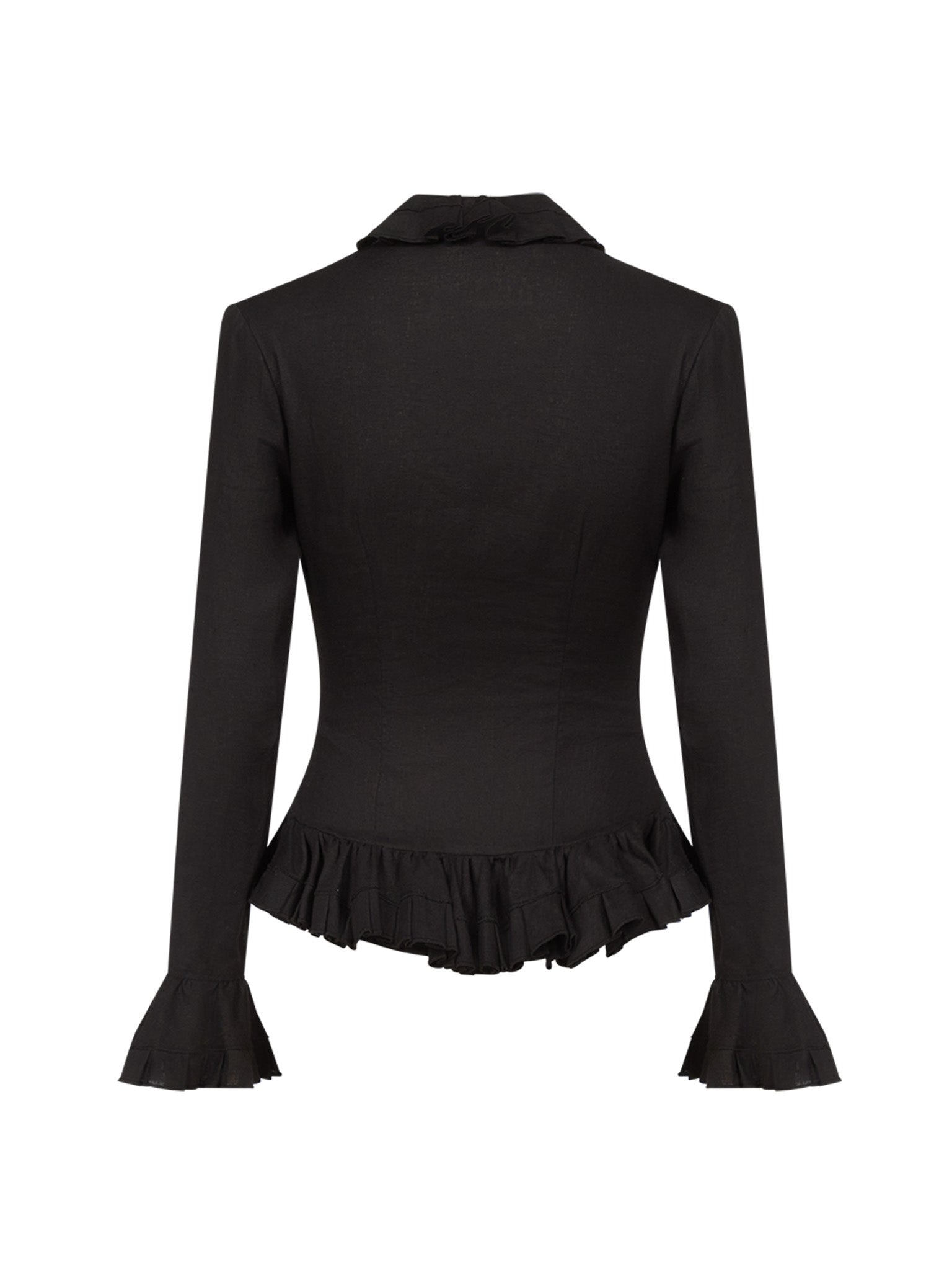 Ruffle Blouse in Linen