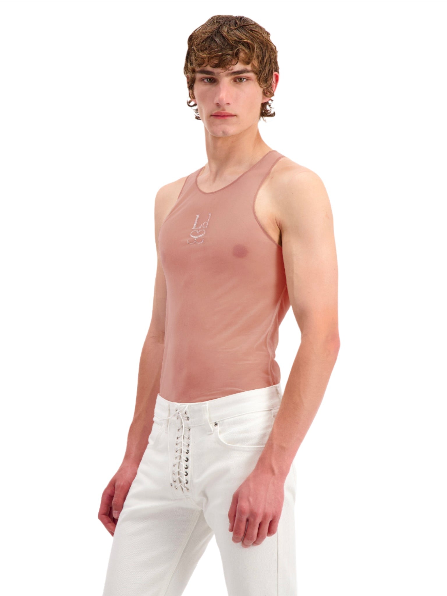 Mesh LdSS Crystal Tank Top