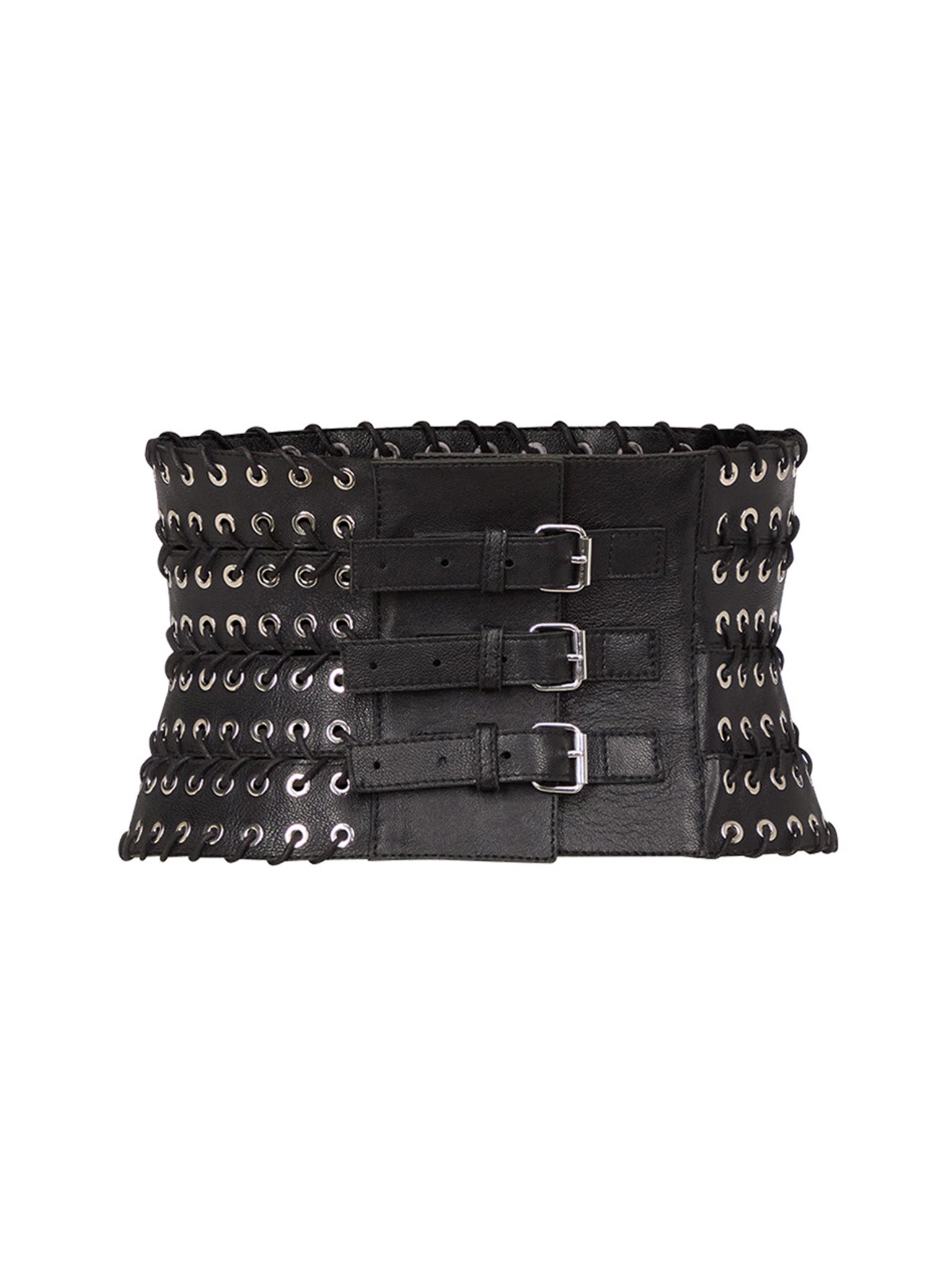 Eyelet Belt in Leather