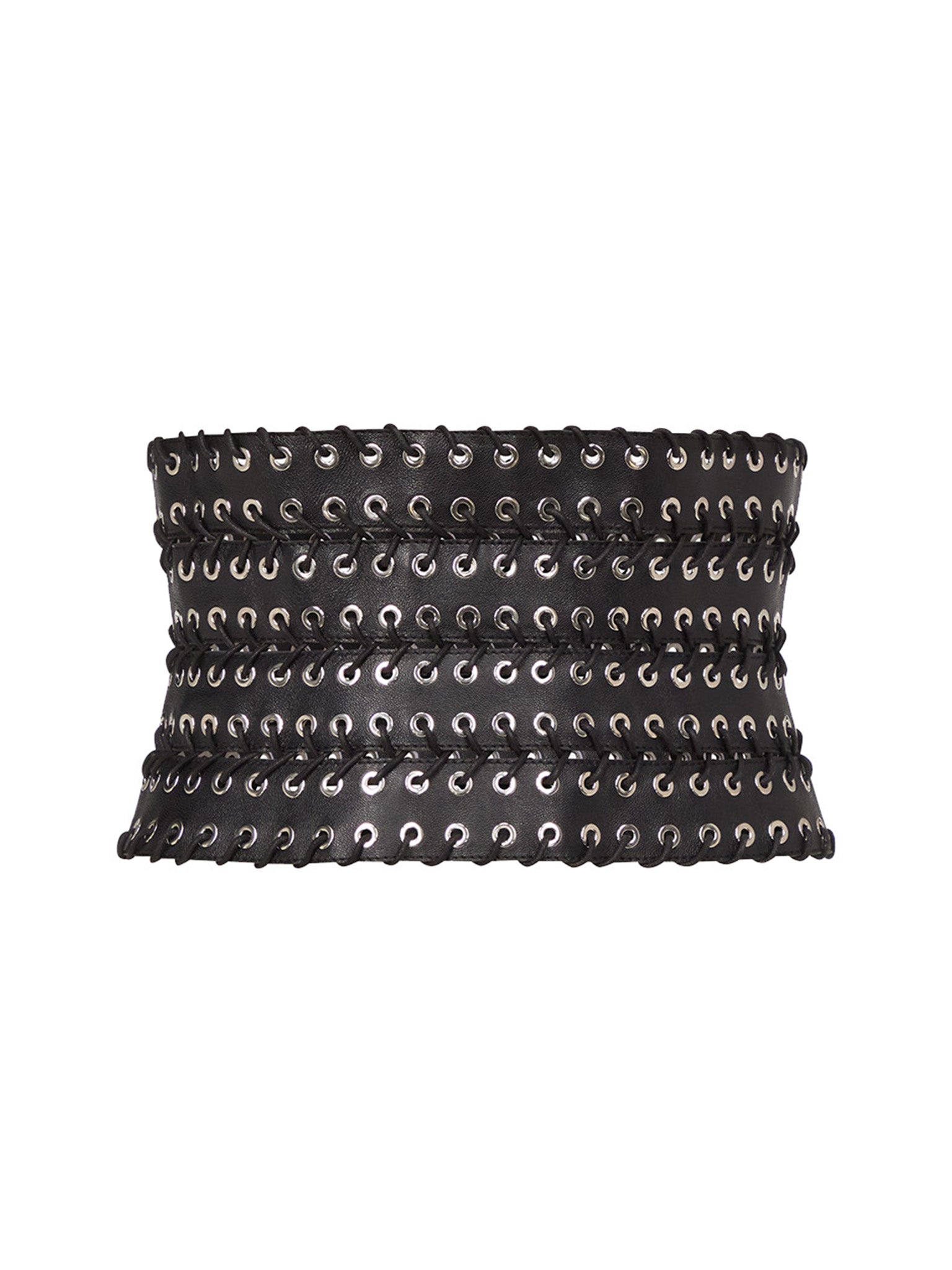 Eyelet Belt in Leather