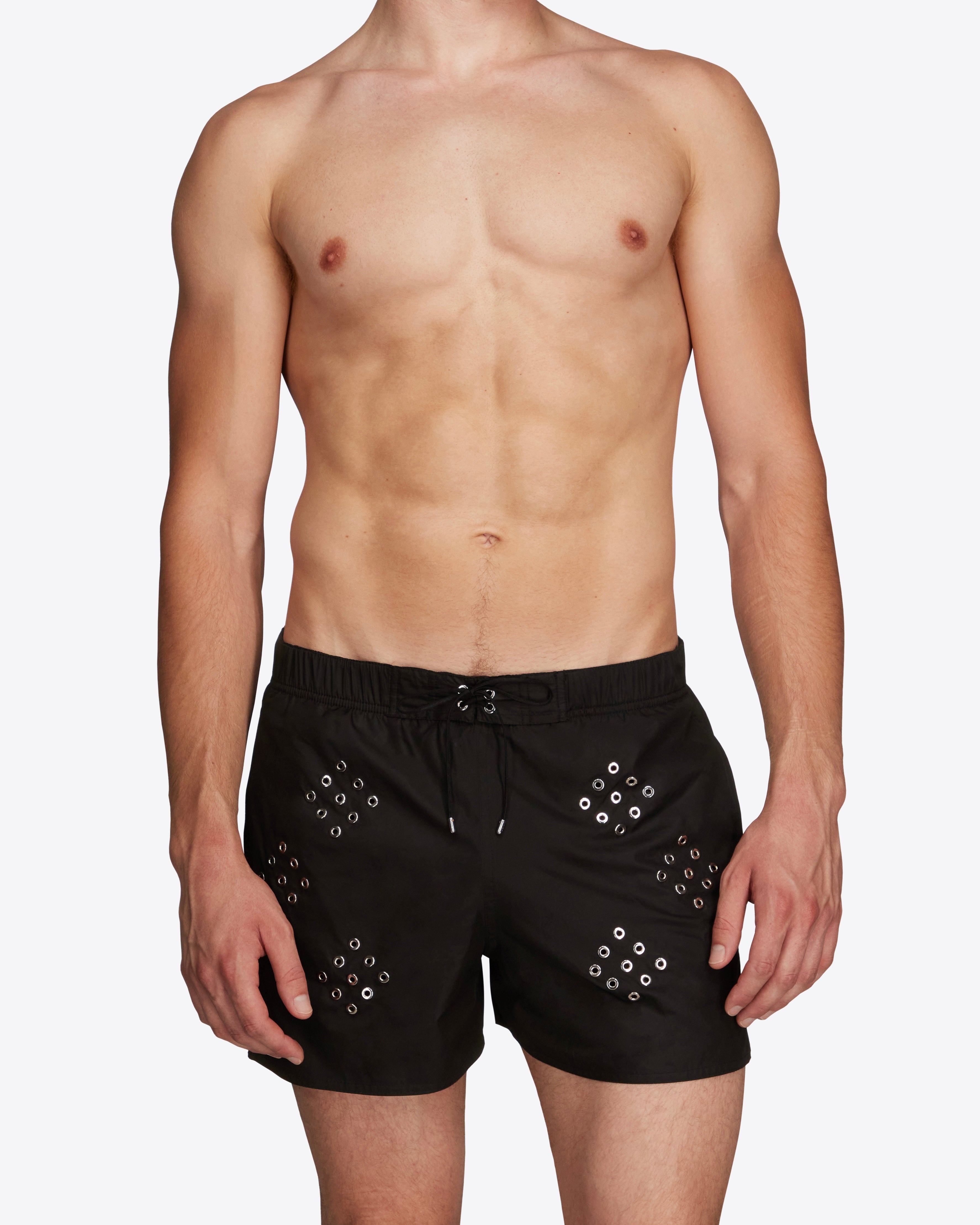 Diamond Eyelet Swim Shorts