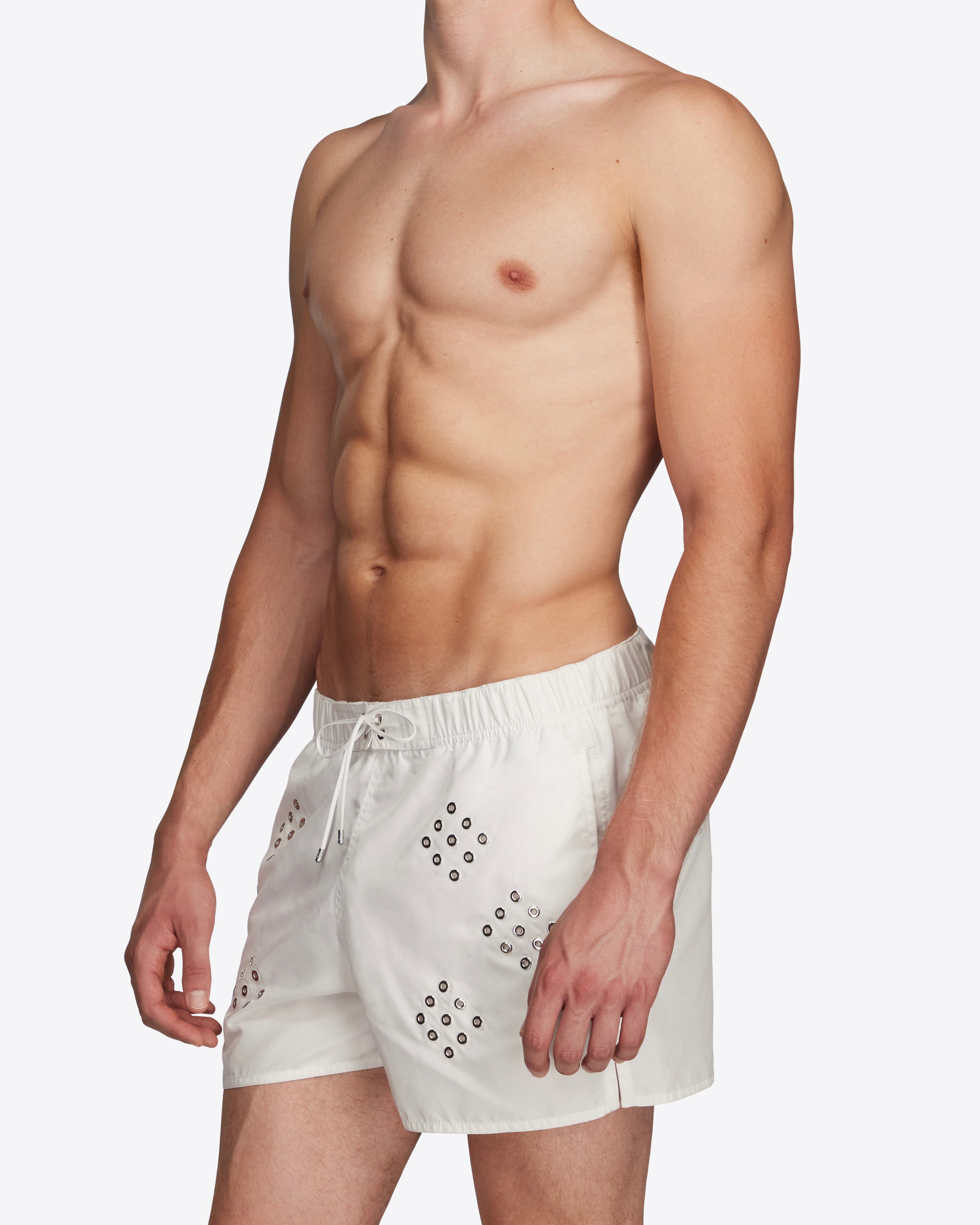 Diamond Eyelet Swim Shorts