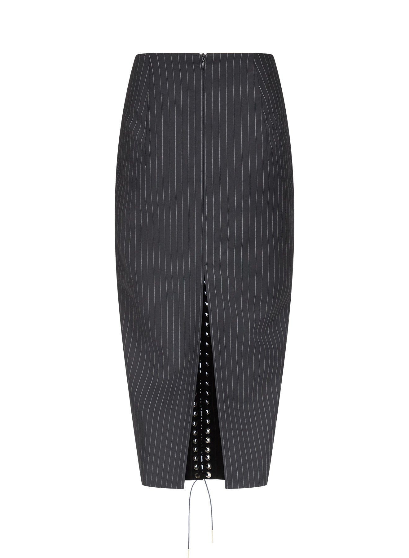 Lace-Up Pencil Skirt