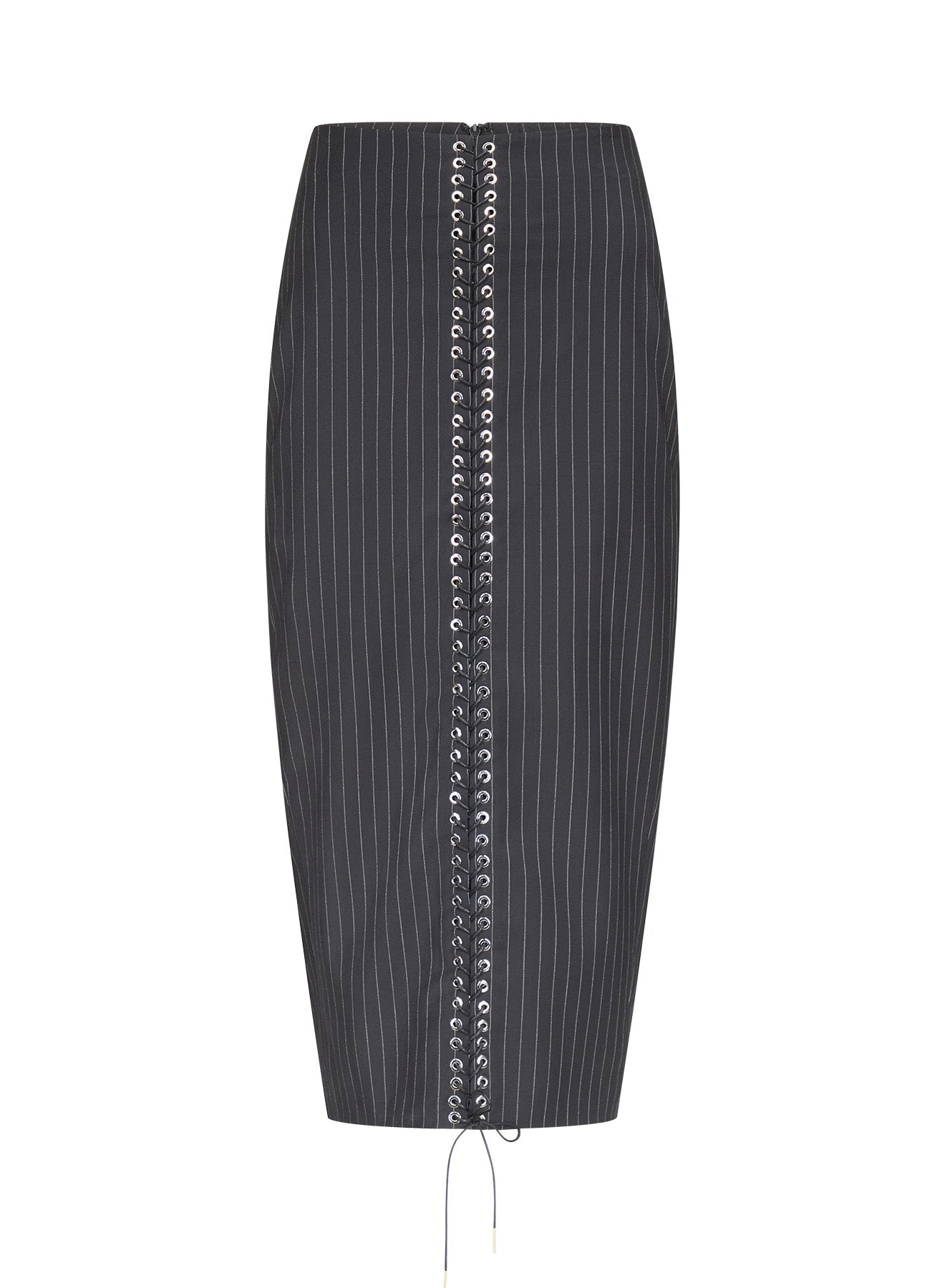 Lace-Up Pencil Skirt