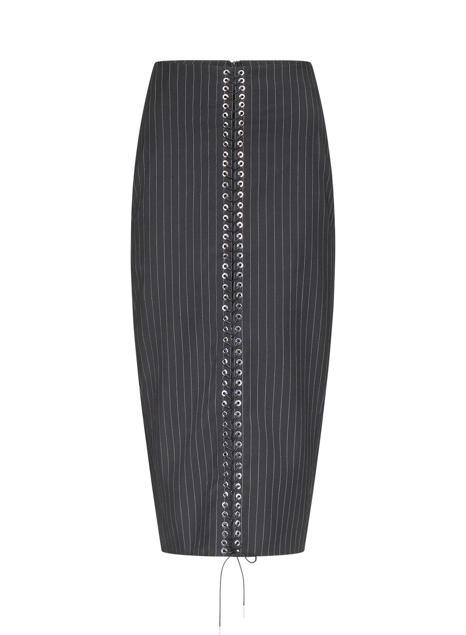 Lace-Up Pencil Skirt
