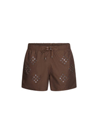 Diamond Eyelet Swim Shorts