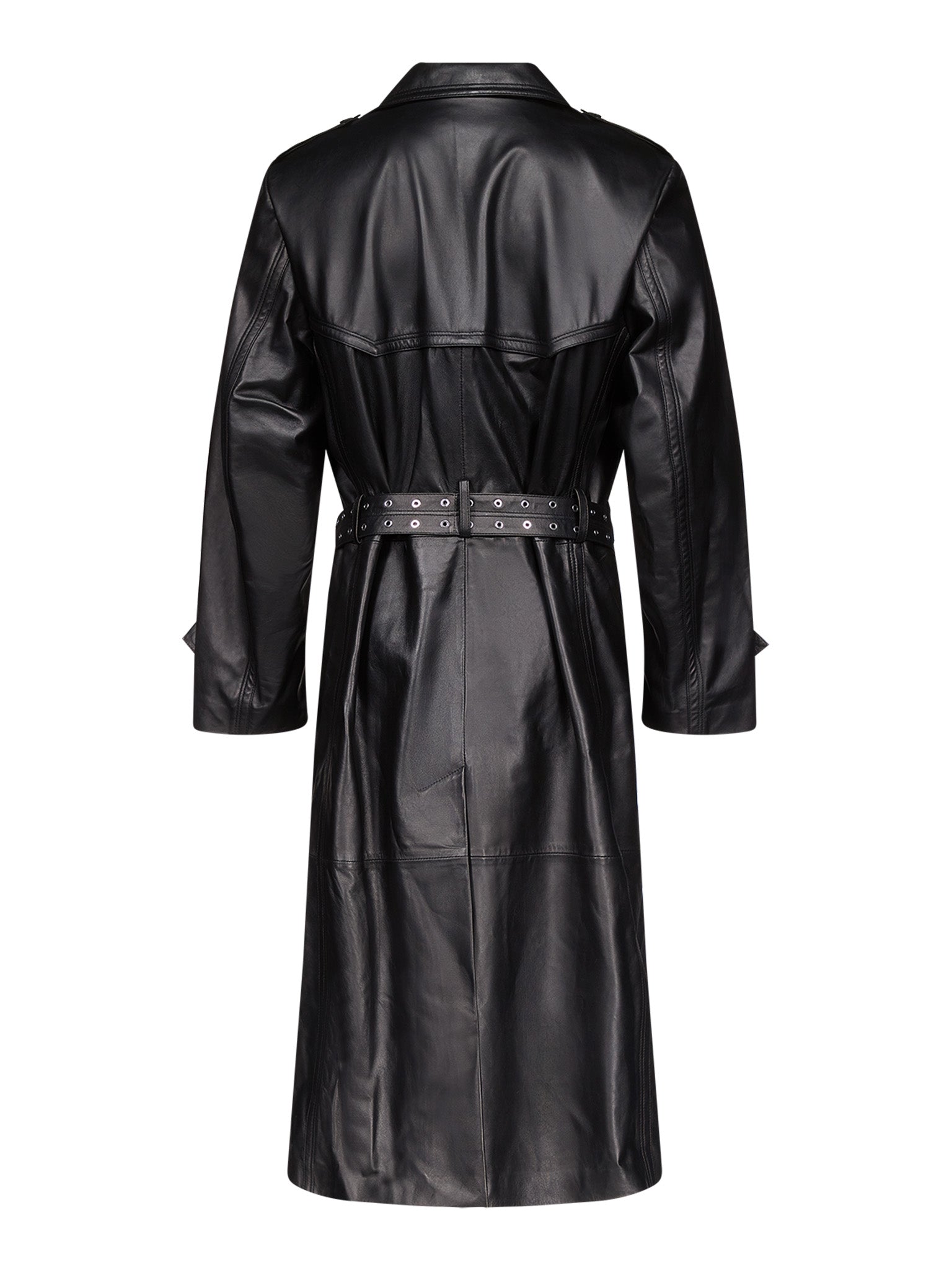 Amanda Trench Coat in Leather