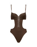 Cleavage Trikini (Brown)