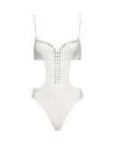 Cleavage Trikini (White )