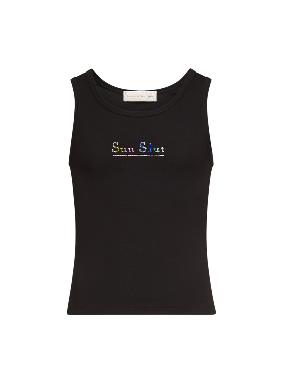 Sun Slut Multicolor Crystal Tank Top in Cotton