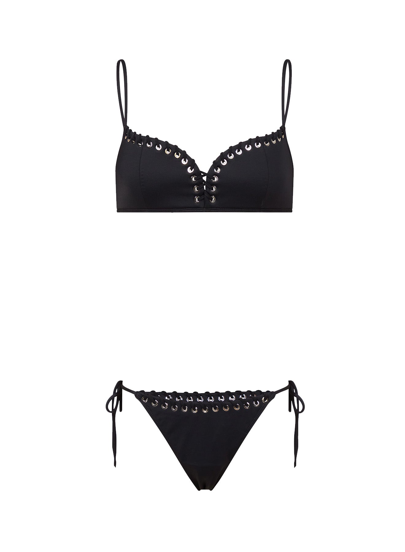 Lace-Up Bikini Bottom