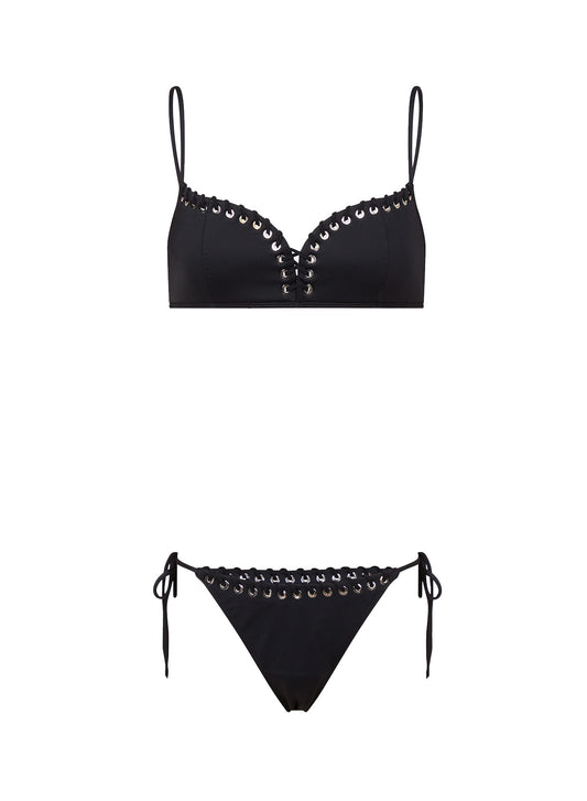 Lace-Up Bikini Bottom