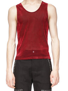 Red Classic Velvet Tank Top