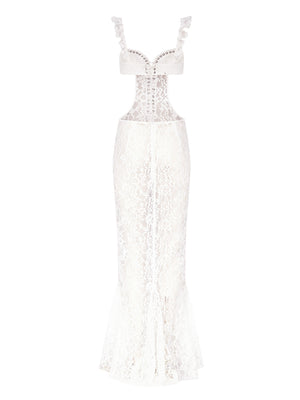 Chloe Long Dress in Lace