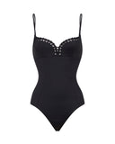 Cleavage Swimsuit (Black )