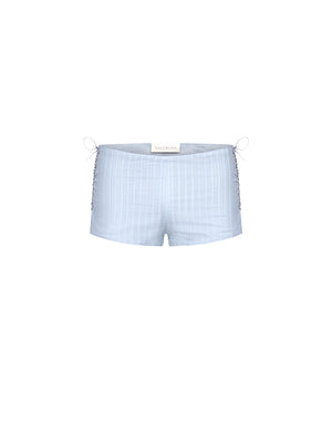 Lace-Up Micro Shorts in Cotton