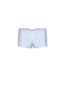 Lace-Up Micro Shorts in Cotton