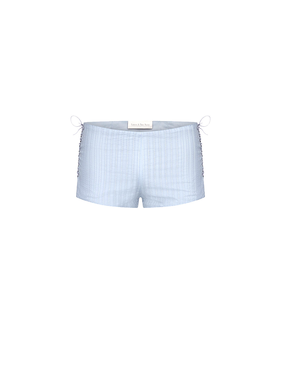 Lace-Up Micro Shorts in Cotton