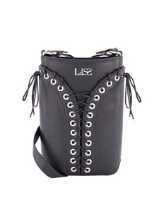 The Cleavage Crossbody Bag in Black Leather