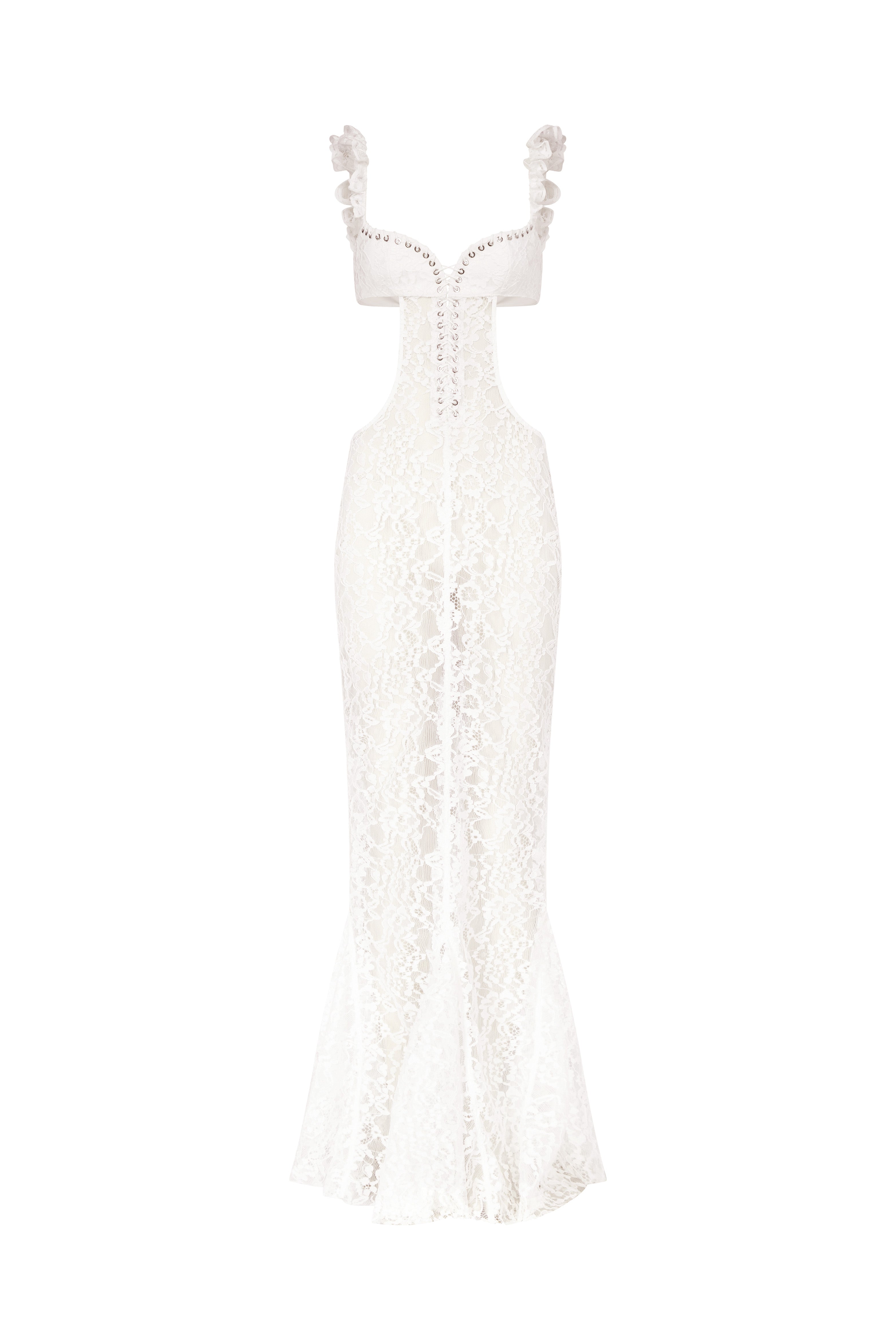 Chloe Long Dress in Lace