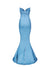 Mermaid Cleavage Dress in Denim