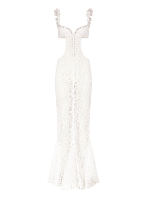 Chloe Long Dress in Lace