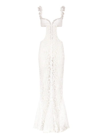 Chloe Long Dress in Lace