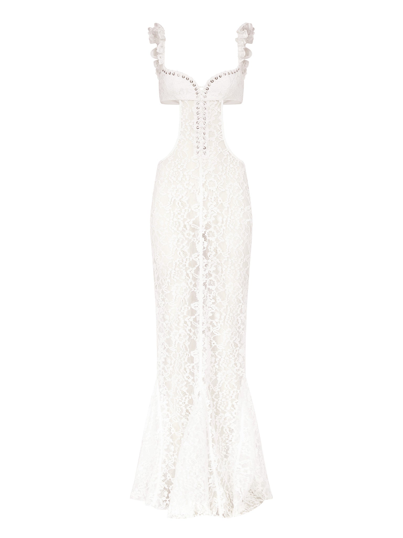 Chloe Long Dress in Lace