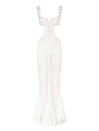 Chloe Long Dress in Lace