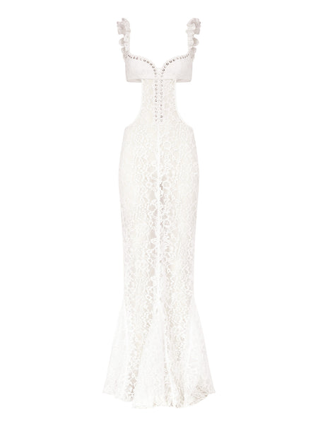 Chloe Long Dress in Lace – ludovic de saint sernin