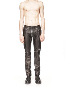 Black Bruce Leather Pants