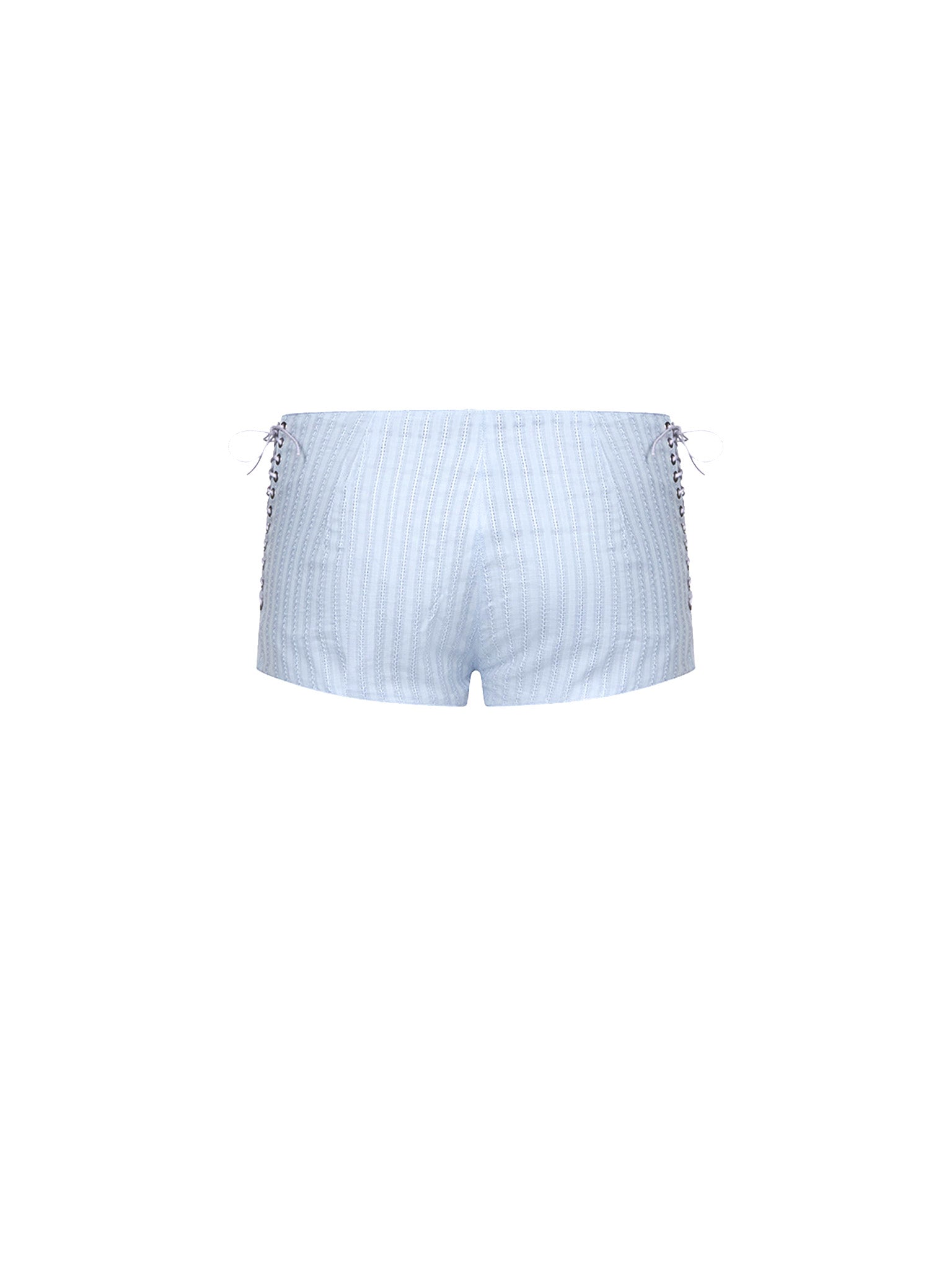 Lace-Up Micro Shorts in Cotton