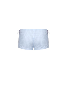 Lace-Up Micro Shorts in Cotton