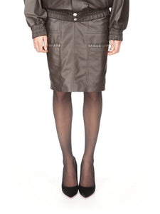 Brown Ruth Leather Skirt