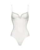 Cleavage Swimsuit (White )