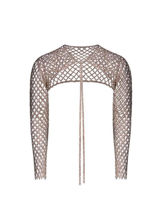 Bolero Top in Crystal Mesh