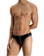 Black Leather Eyelet Briefs