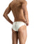 White Leather Eyelet Briefs