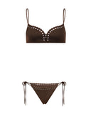 Cleavage Bikini Top (Brown)