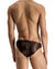 Brown Leather Eyelet Briefs