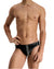 Black Leather Eyelet Briefs
