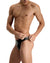 Black Leather Eyelet Briefs