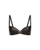 Easy Cleavage Bra in Leather (Black )